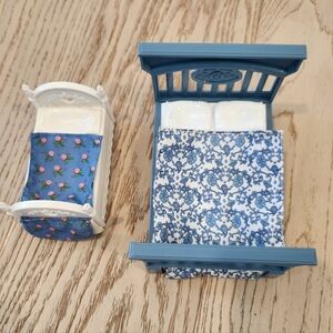 Vintage Fisher-Price Loving Family Dollhouse Beds